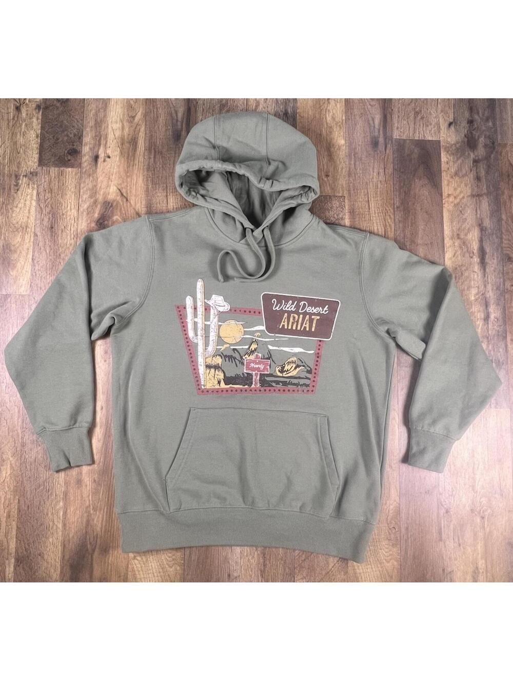 NWOT Ariat Green Route 66 Wild Desert Hoodie Size Medium Western Aztec Cowgirl